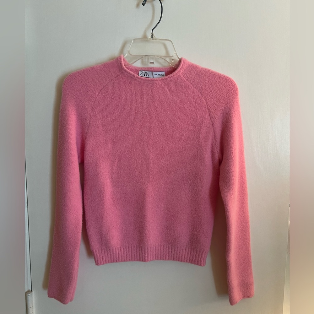 Pink fuzzy sweater